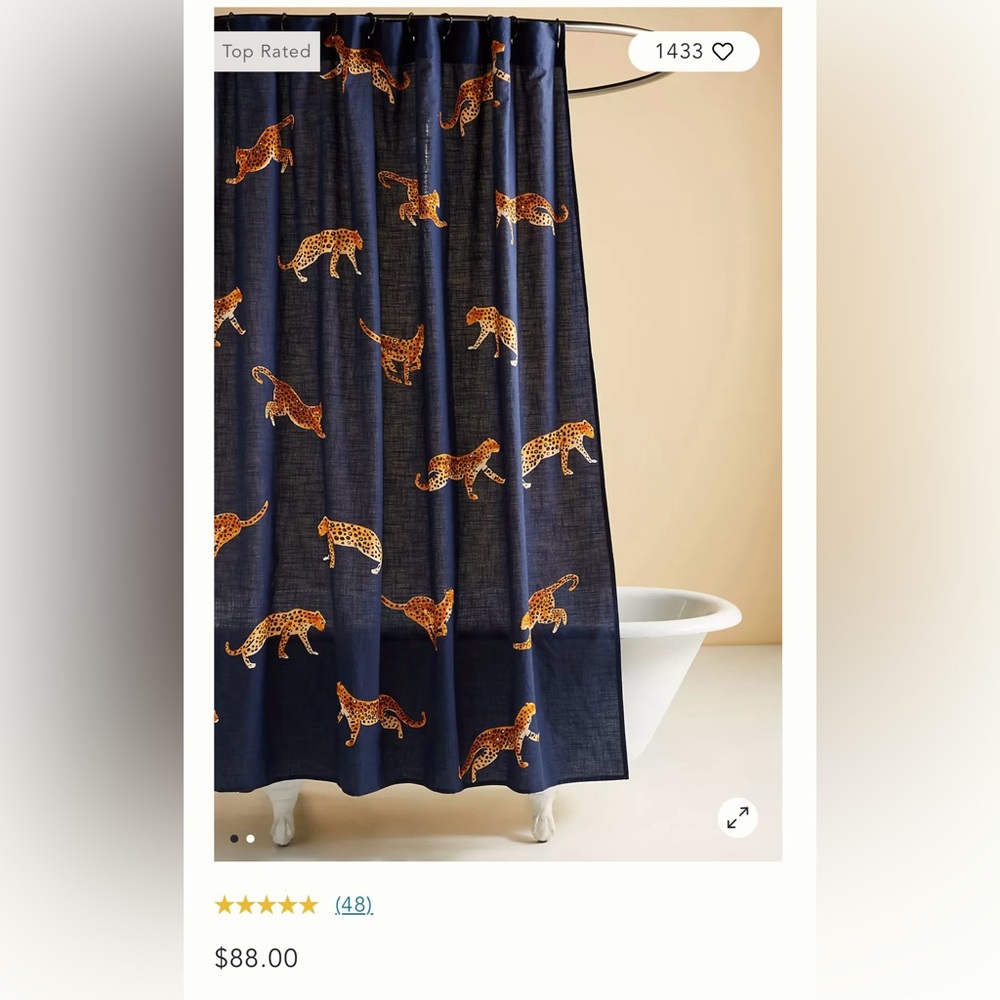 Anthropology Leopard Shower Curtain
